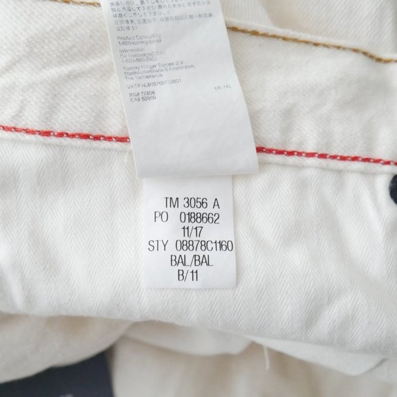 Tommy Hilfiger Relaxed Fit Tapered Leg Carpenter Jeans Off White Mens Size 40x30 - Picture 9 of 12